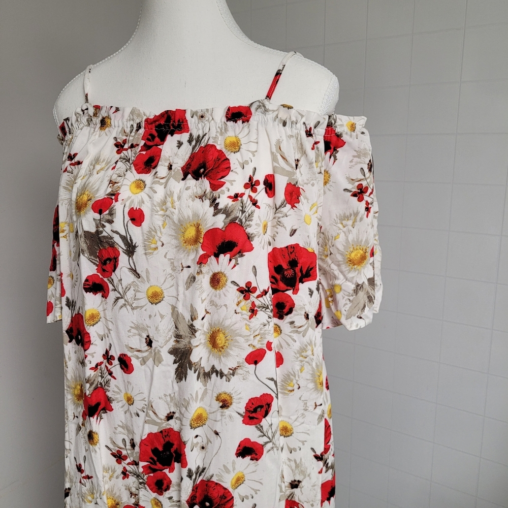 Light weight, off shoulder dress.